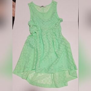 Bluenotes ~ Large 60s Mod Style Lace Green High Low Fairy Dress